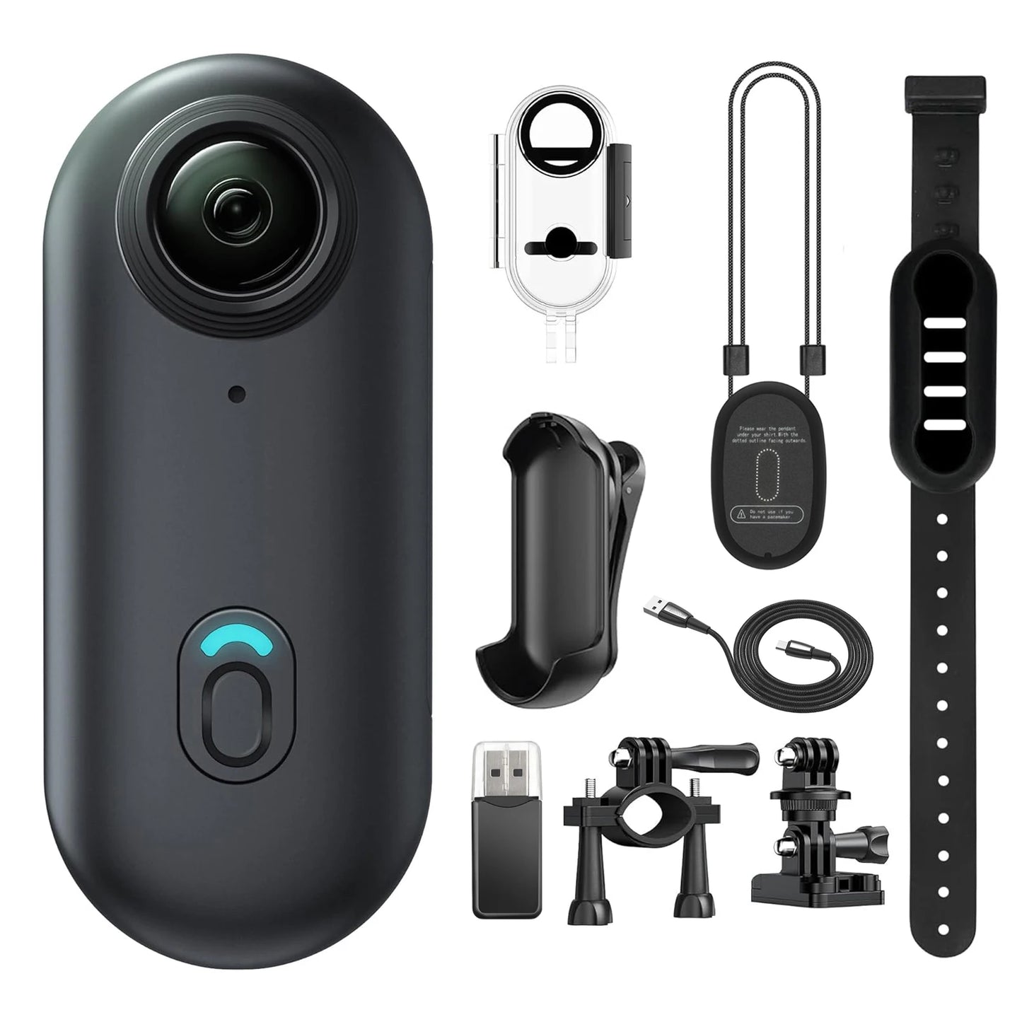 4K 128GB UHD Mini Body Camera Wearable Action Body Cam Thumb Size Hands Free Recording Body Worn Camera, Premium Portable