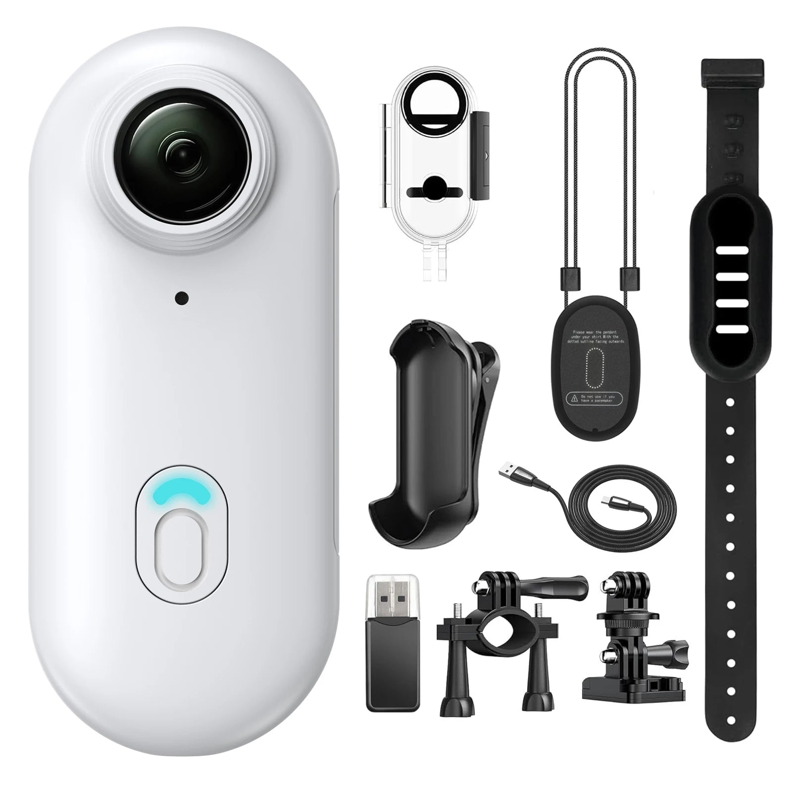 4K 128GB UHD Mini Body Camera Wearable Action Body Cam Thumb Size Hands Free Recording Body Worn Camera, Premium Portable